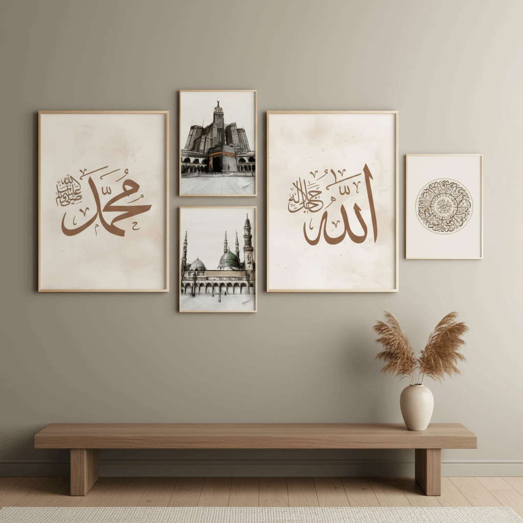Spiritual Islamic Wall Frame Set of 5 - image 2