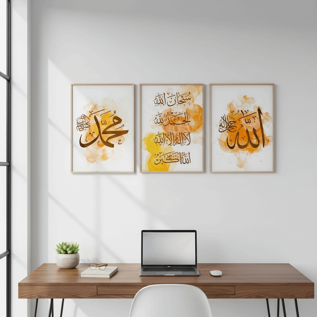 Luxury Islamic Wall Art Frame Set of 3 - image 4