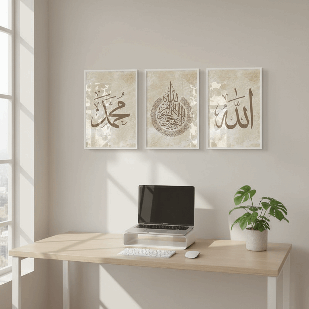 Arabic Calligraphy Wall Frame Set of 3 - image 2