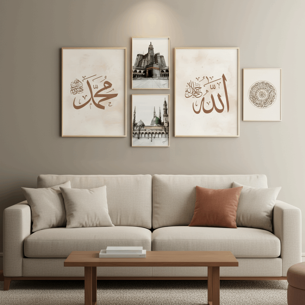 Spiritual Islamic Wall Frame Set of 5 - image 4