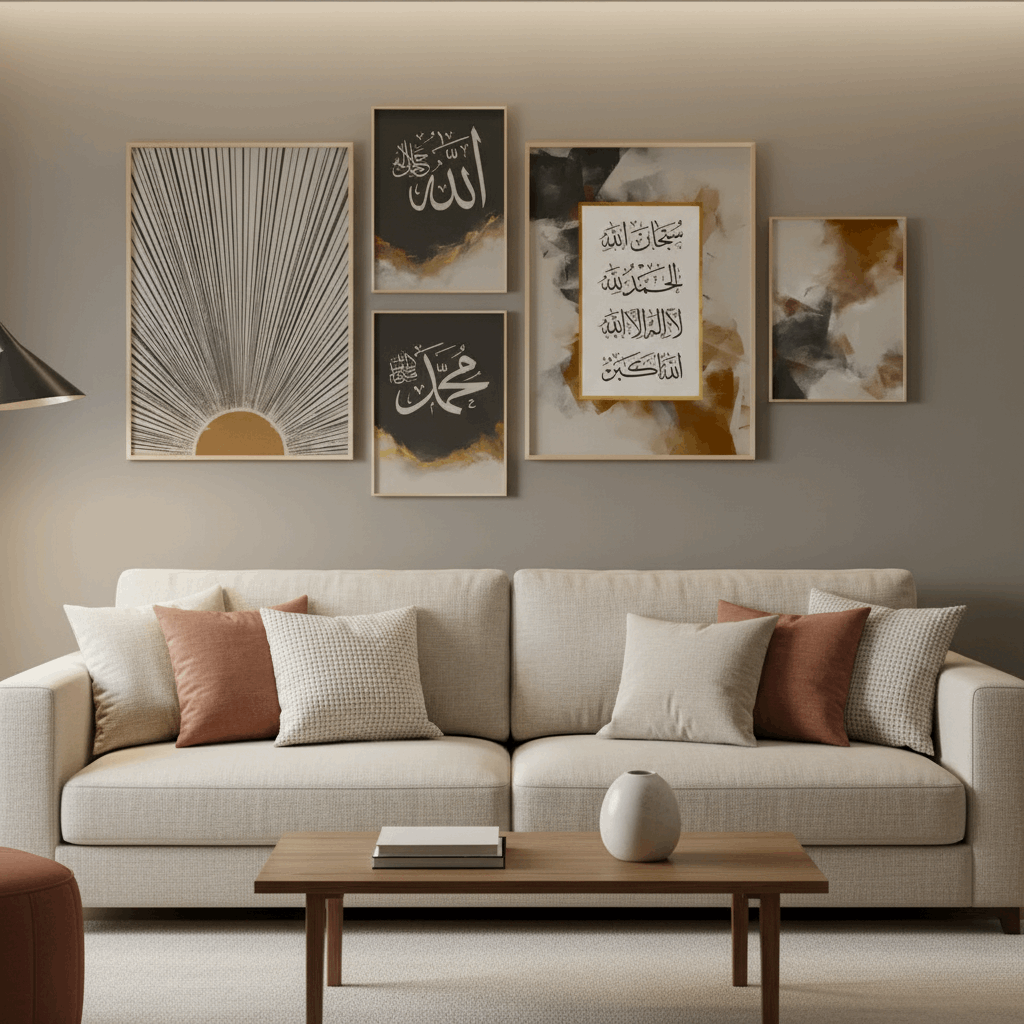 Decorative Islamic Wall Art Set of 5 - image 7