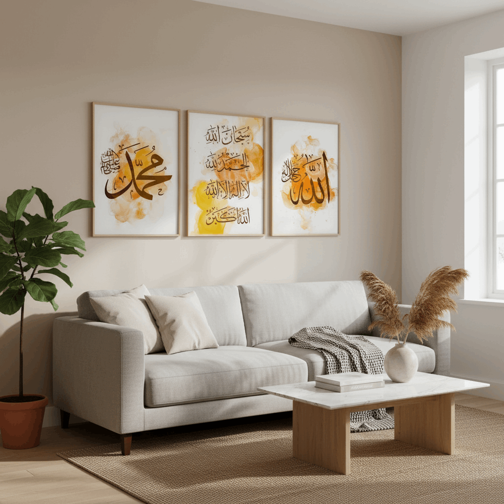 Luxury Islamic Wall Art Frame Set of 3 - image 2