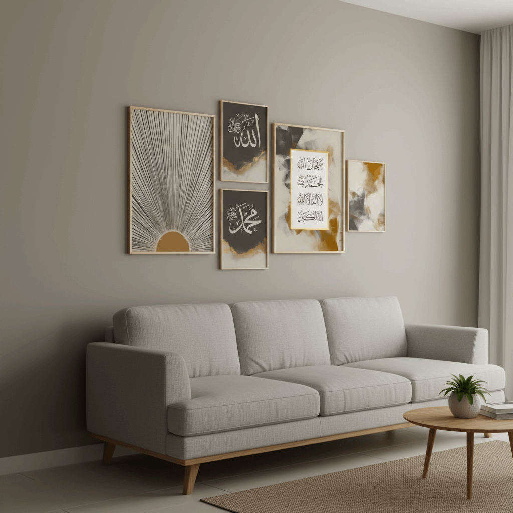 Decorative Islamic Wall Art Set of 5 - image 3