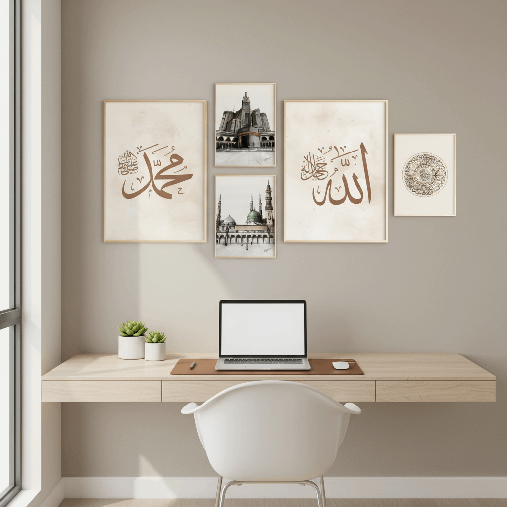 Spiritual Islamic Wall Frame Set of 5 - image 3