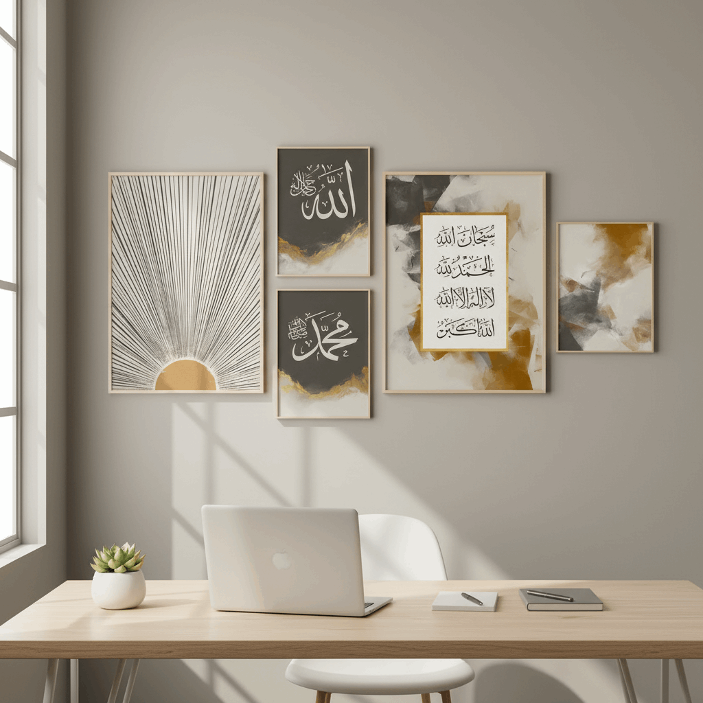 Decorative Islamic Wall Art Set of 5 - image 6