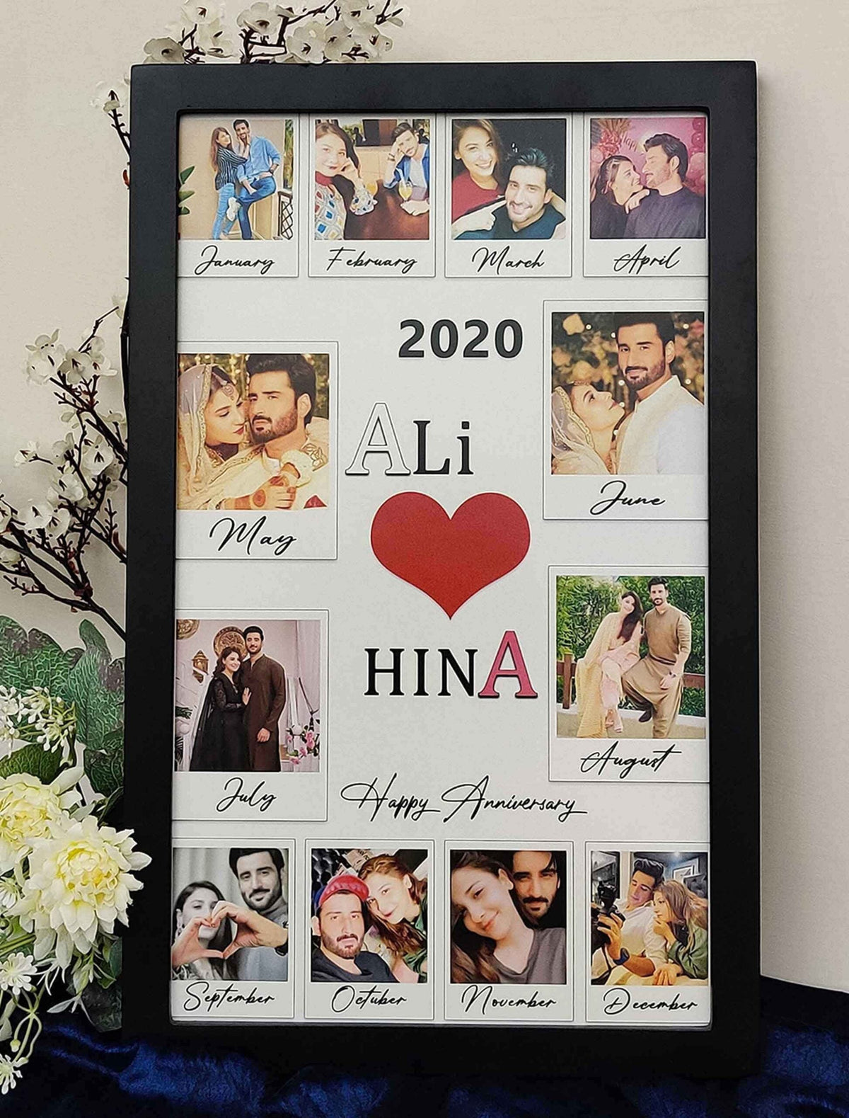 Personalized 12-Month Anniversary Photo Frame