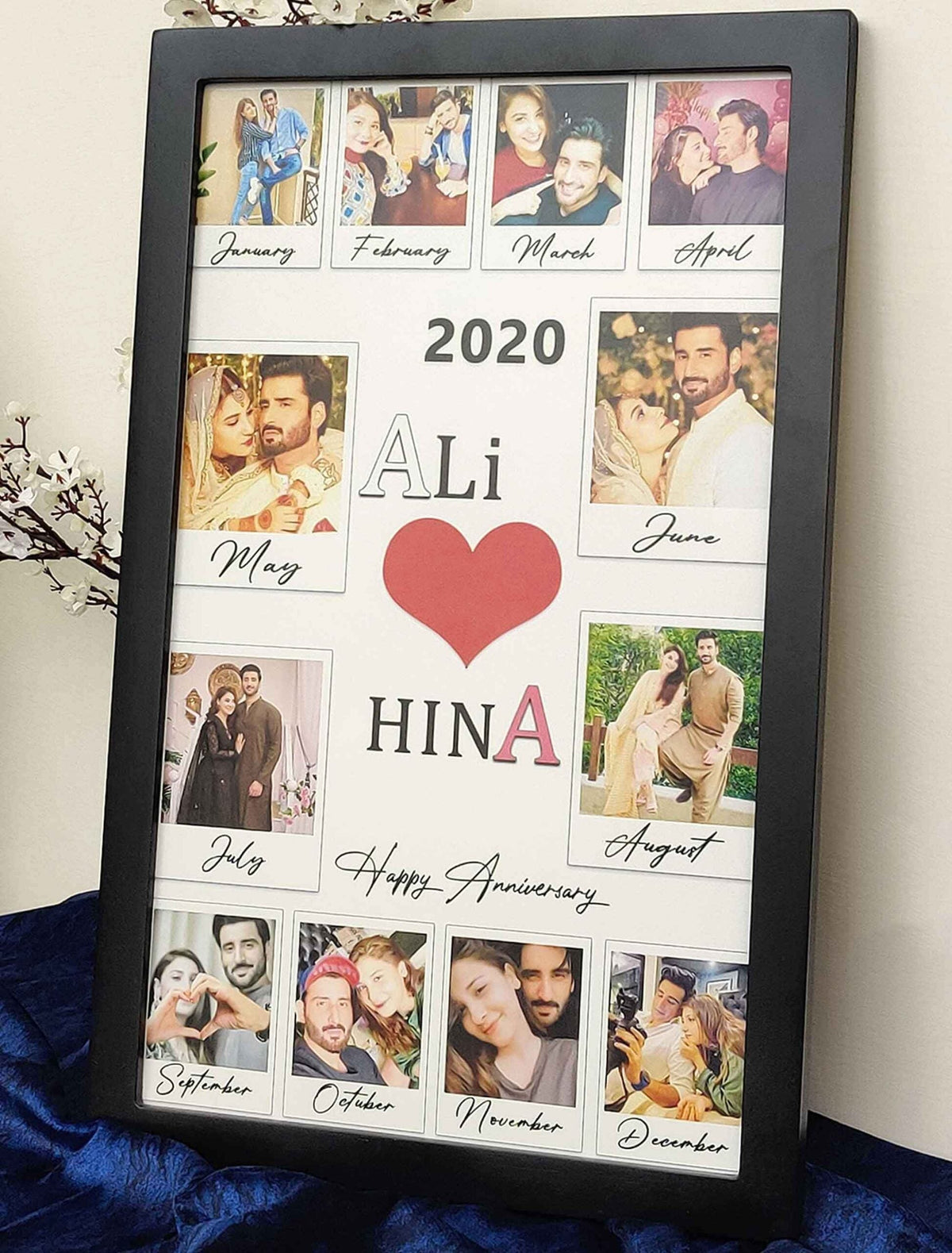 Personalized 12-Month Anniversary Photo Frame