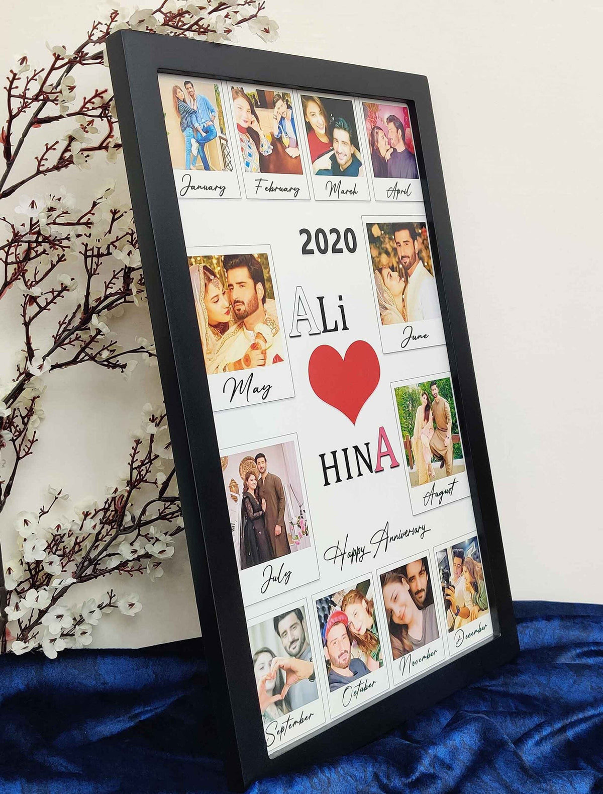 Personalized 12-Month Anniversary Photo Frame
