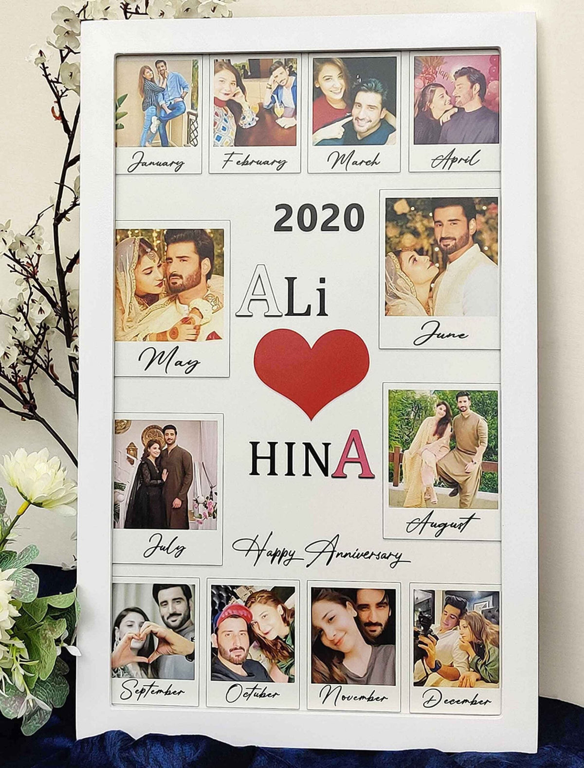Personalized 12-Month Anniversary Photo Frame