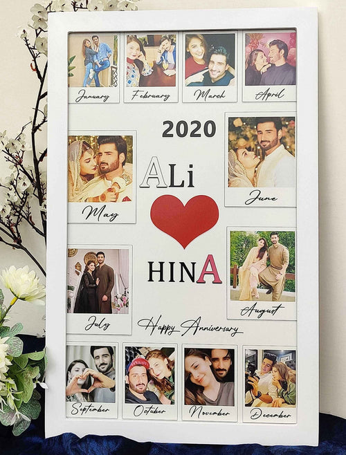 Personalized 12-Month Anniversary Photo Frame