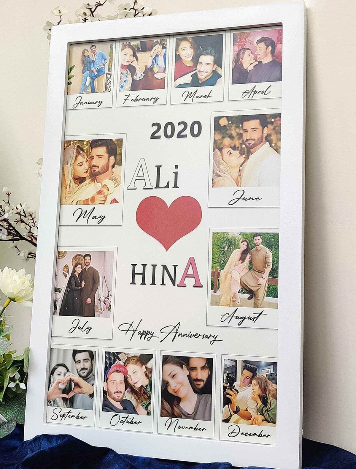 Personalized 12-Month Anniversary Photo Frame