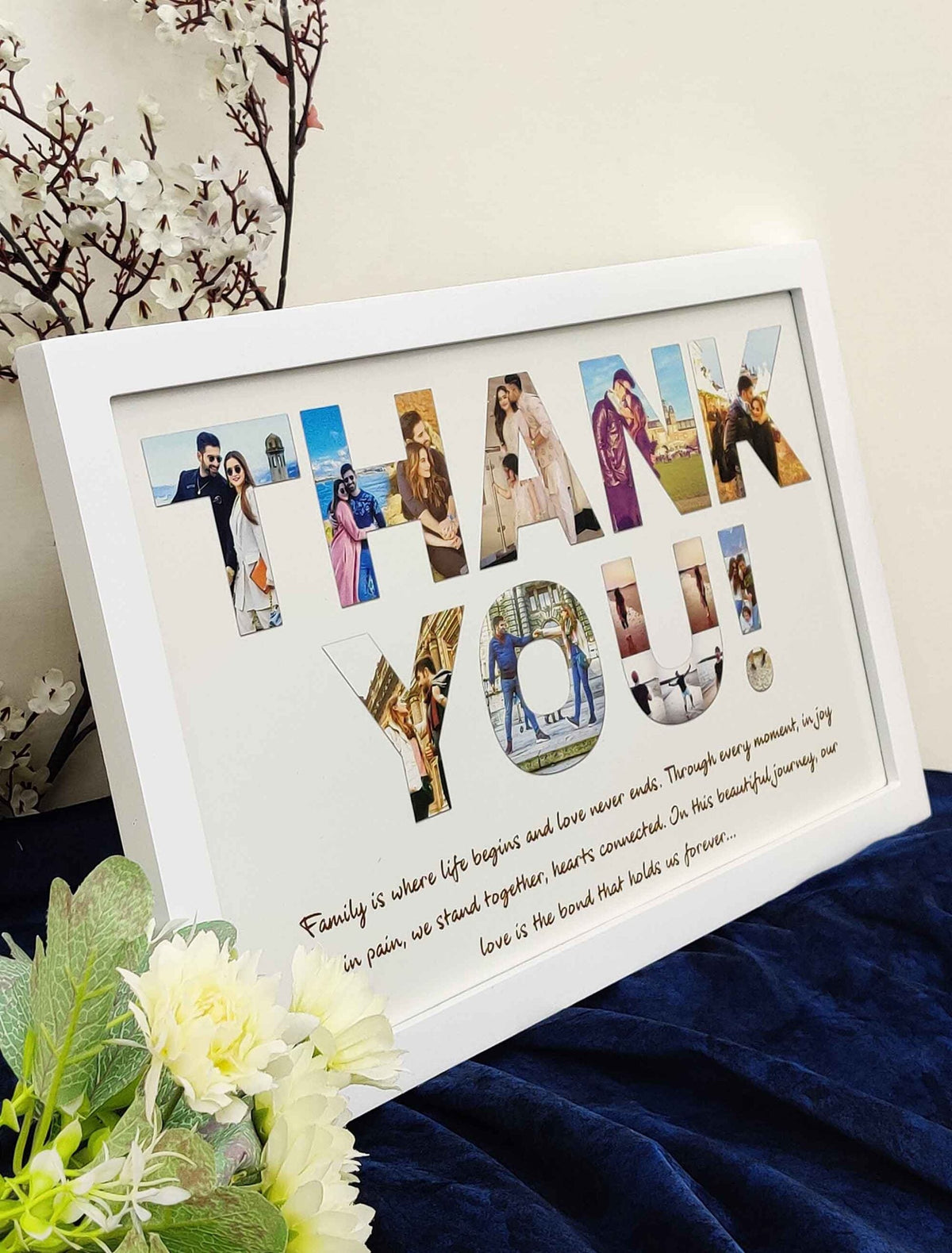 Thank You for Everything – Personalized Family Photo Collage Frame