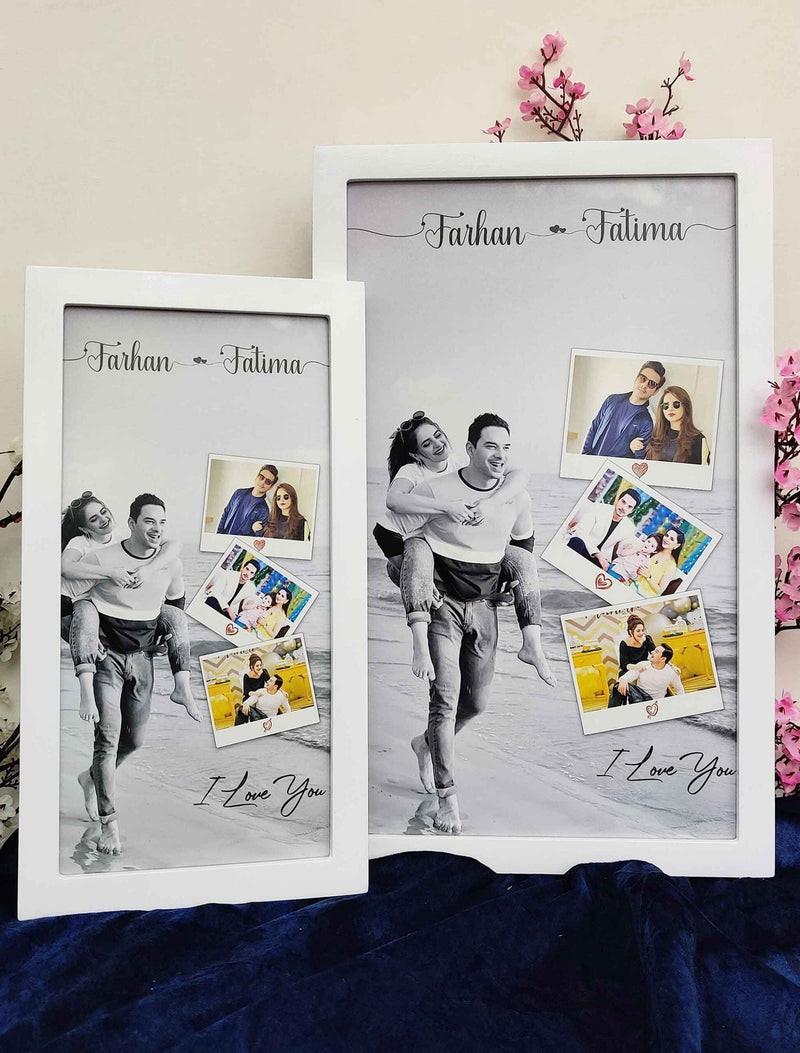 Custom Couple Photo Frame with Names