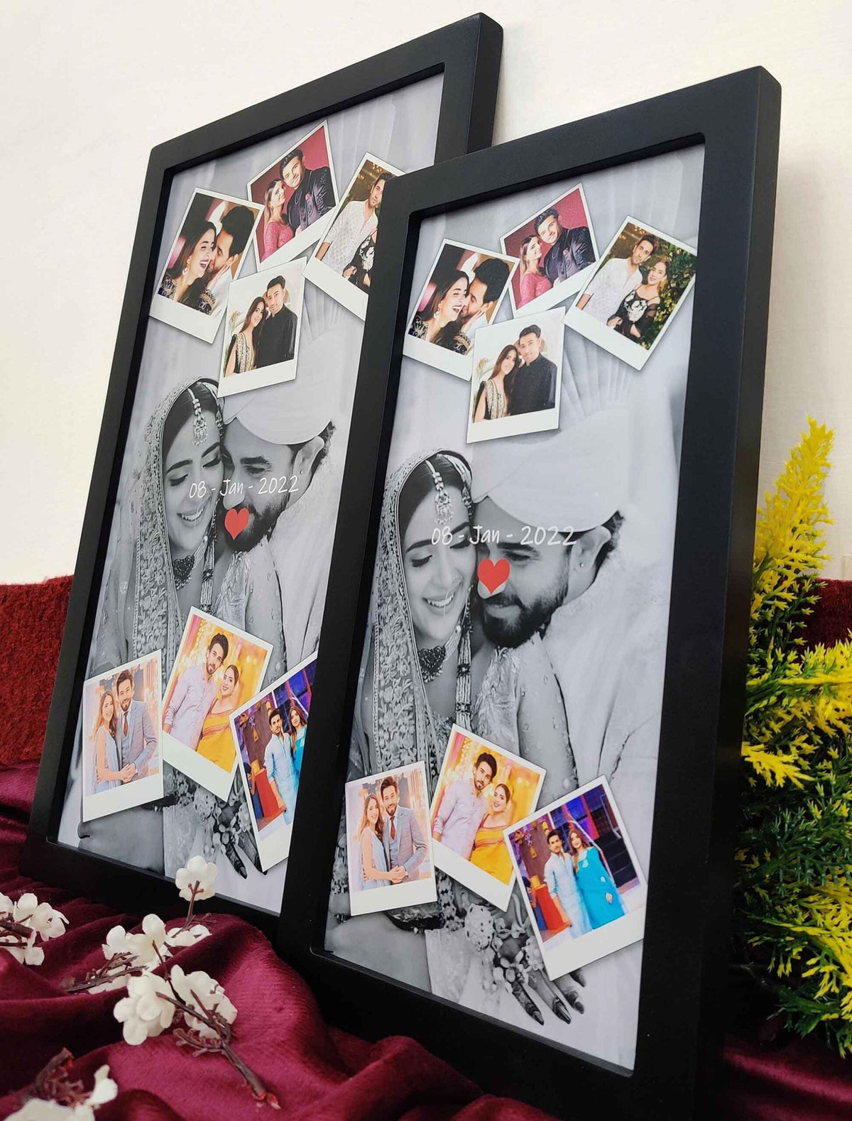 Personalised Wedding & Anniversary Photo Frame – Custom 3D Collage – Premium Quality Print