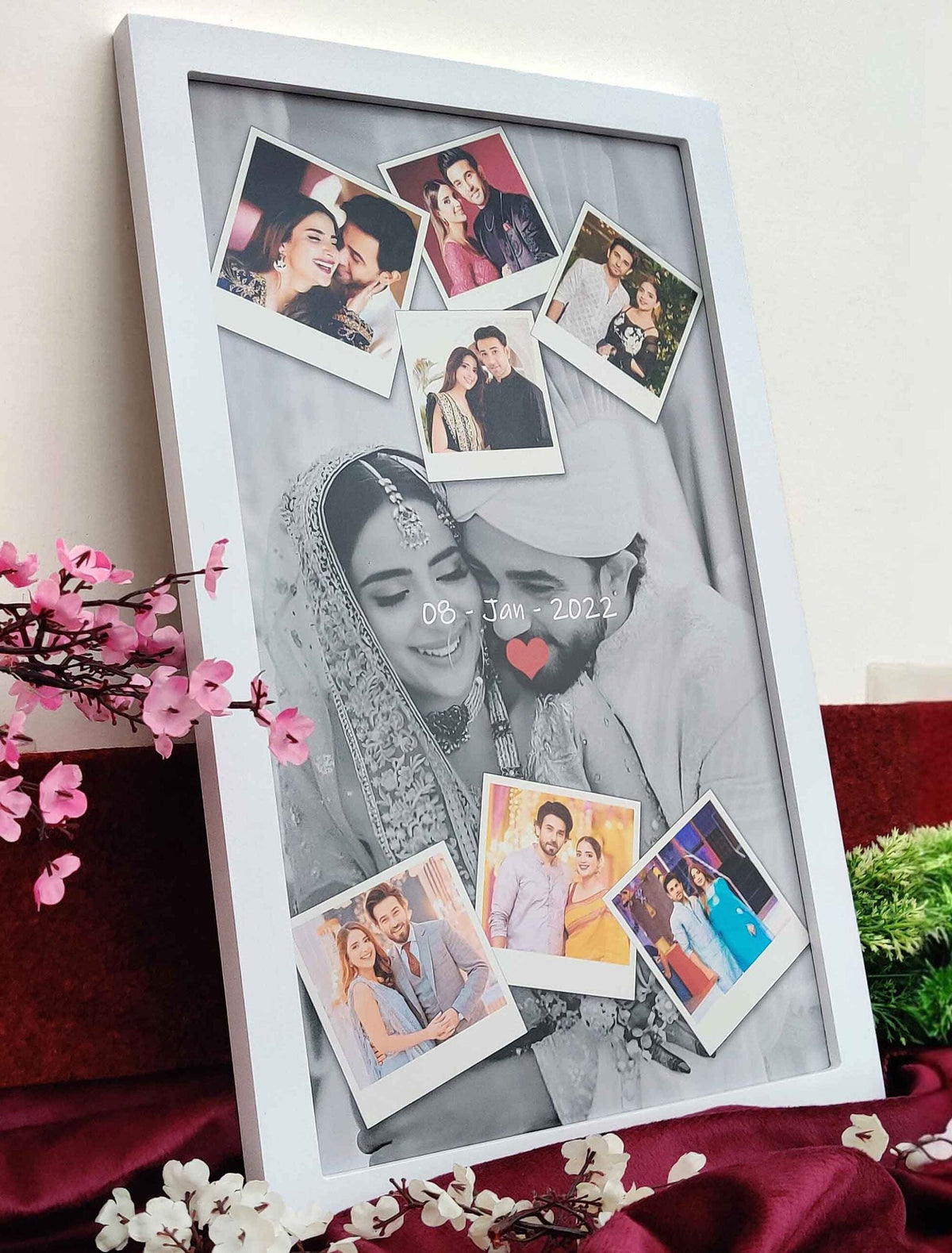 Personalised Wedding & Anniversary Photo Frame – Custom 3D Collage – Premium Quality Print