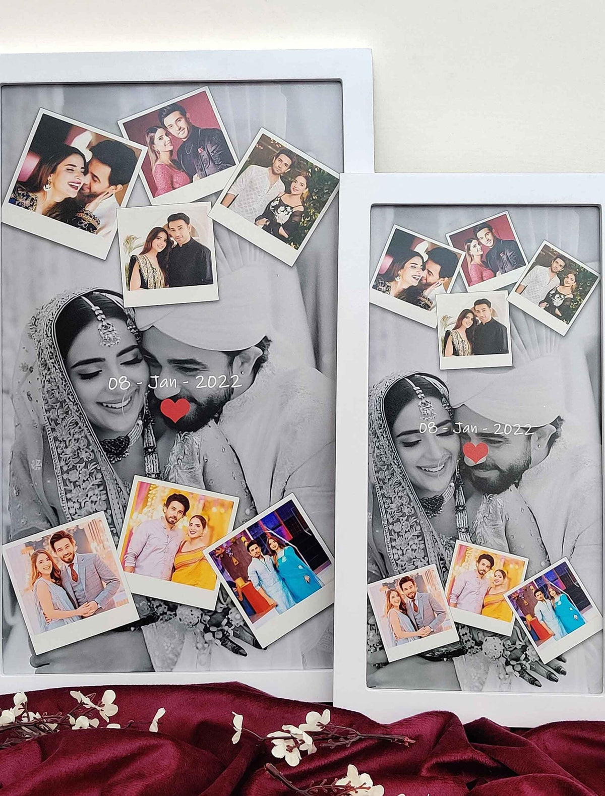 Personalised Wedding & Anniversary Photo Frame – Custom 3D Collage – Premium Quality Print