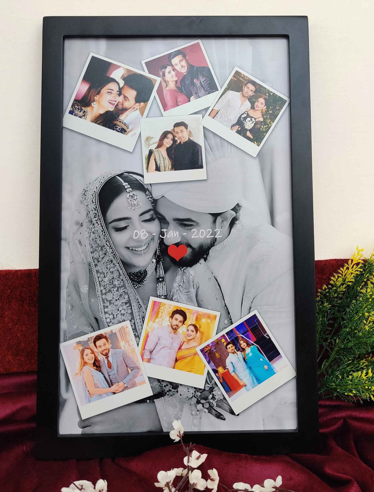 Personalised Wedding & Anniversary Photo Frame – Custom 3D Collage – Premium Quality Print