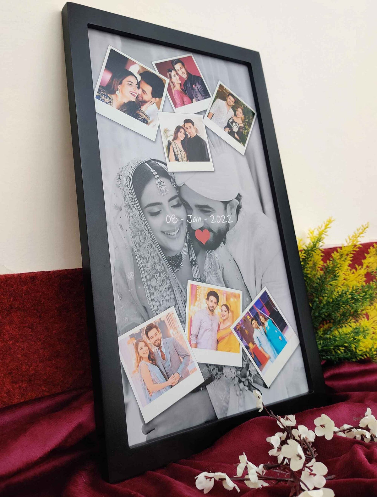 Personalised Wedding & Anniversary Photo Frame – Custom 3D Collage – Premium Quality Print