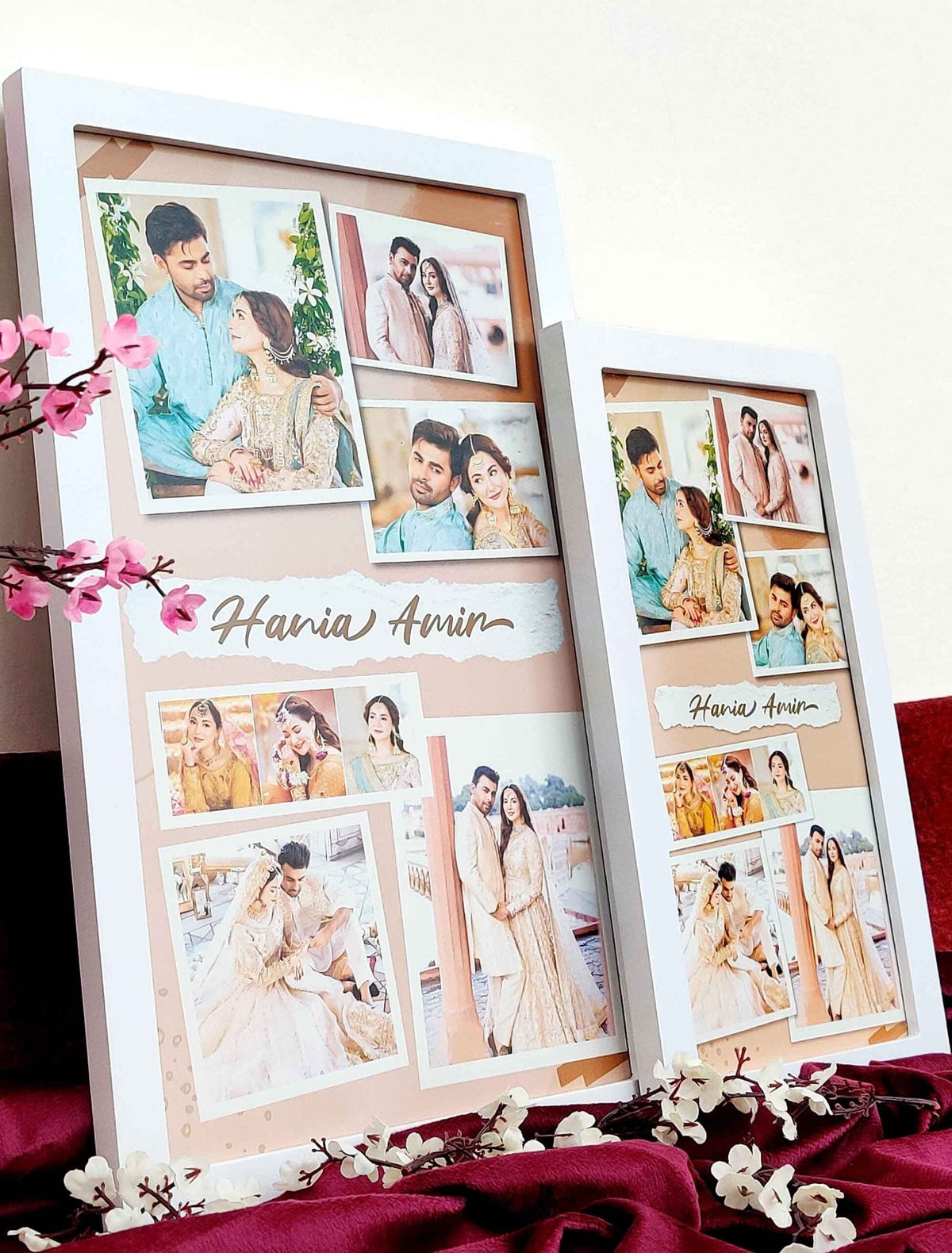 Custom Wedding Memory Frame – Personalised Collage with Names – Anniversary & Shaadi Gift