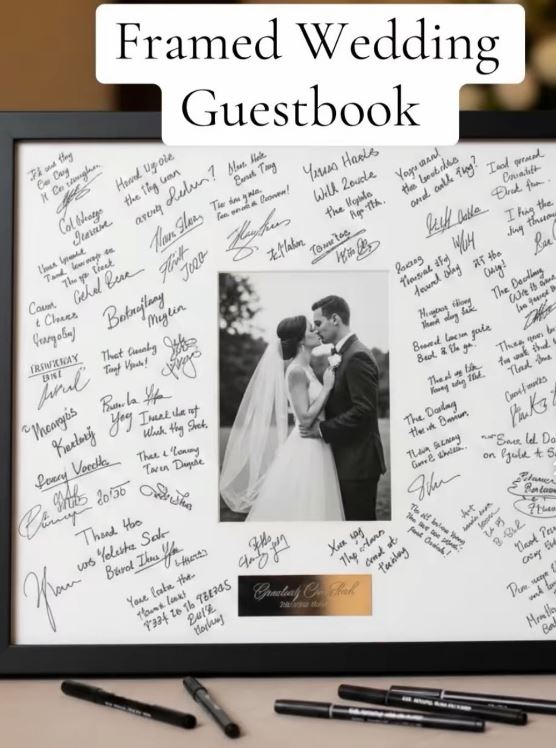 Personalized Wedding Guest Book Frame