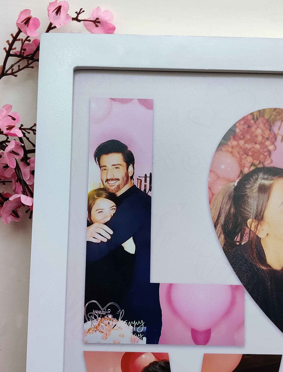 Personalised Love Photo Frame – Custom Couple Memory Collage – Premium Quality Print