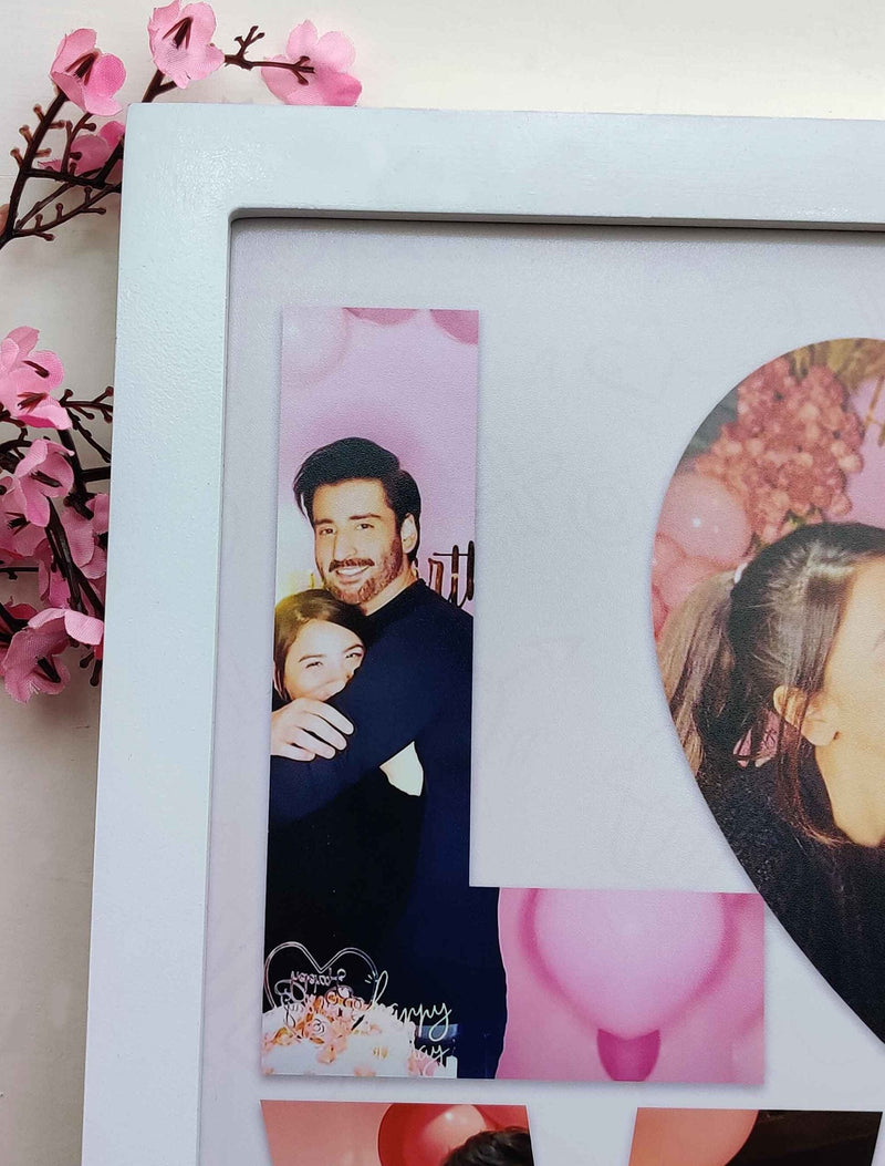 Personalised Love Photo Frame – Custom Couple Memory Collage – Premium Quality Print