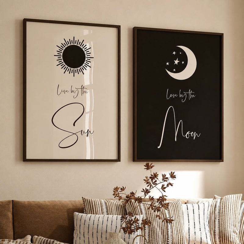 Modern Wall Art Set of 2 - Design 03 - Modern Abstract Framed Wall Art Decor Pakistan - 18x24 A2+ White