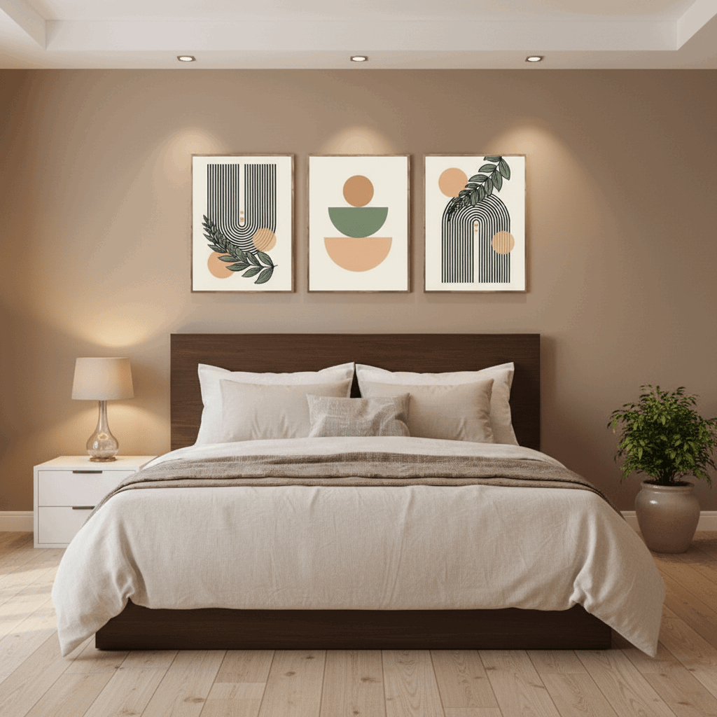 Luxury Modern Art Frame Set of 3 - Modern Abstract Framed Wall Art Decor Pakistan
